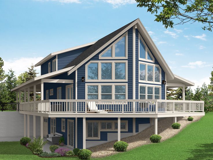 Waterfront House Plan, 051H-0357