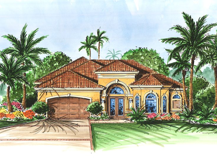 Plan 040h 0001 The House, Florida Style House Plans With Pool