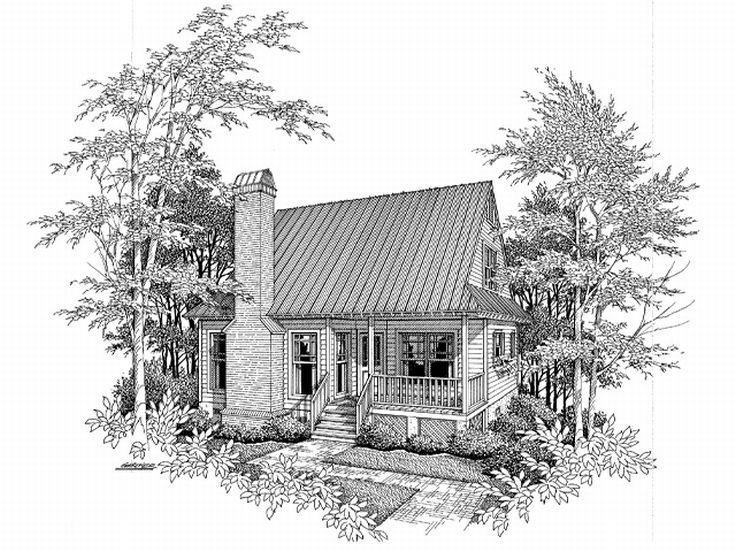 Cabin Home Plan, 030H-0002