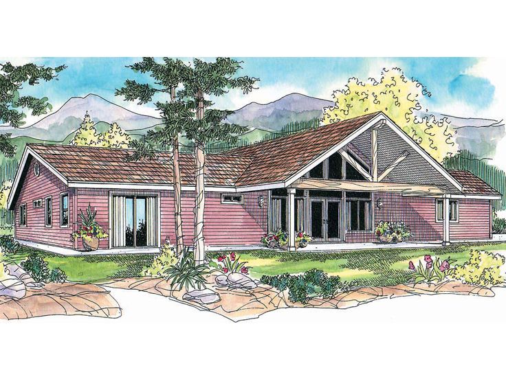 Plan 051h 0205 The House, One Story House Plans With Vaulted Ceilings