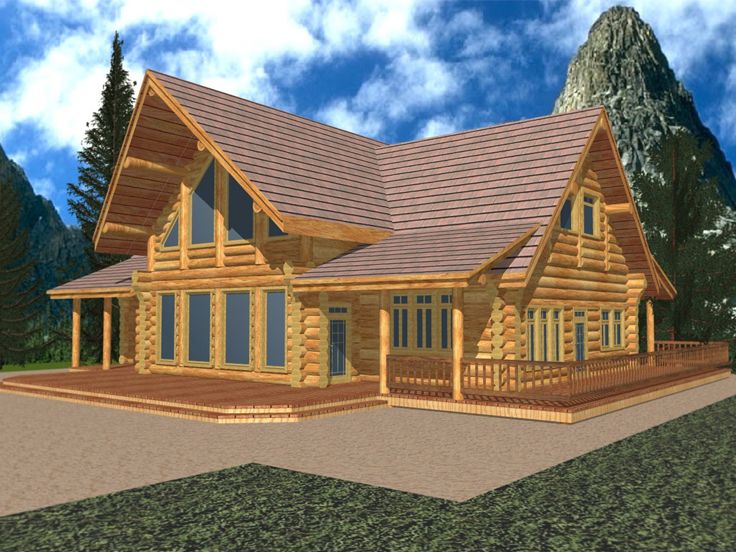 Log House Plan, 012L-0060
