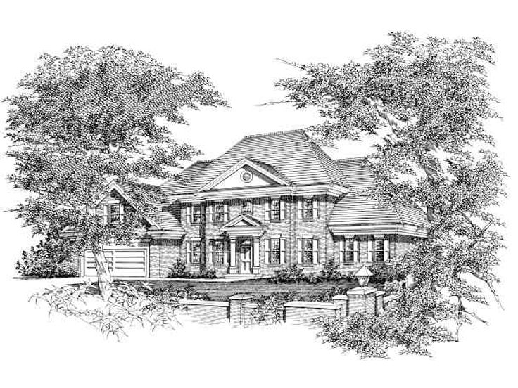 Colonial Home Plan, 061H-0097