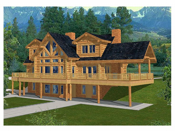 Mountain Log Home, 012L-0025