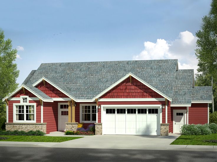 Craftsman Ranch House Plan, 051H-0249