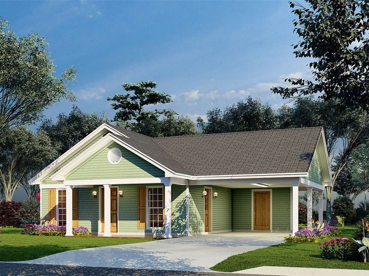 Small Ranch House Plan, 074H-0169
