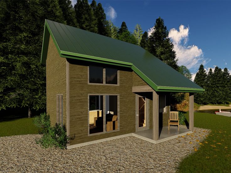 Cabin House Plan, 050H-0138