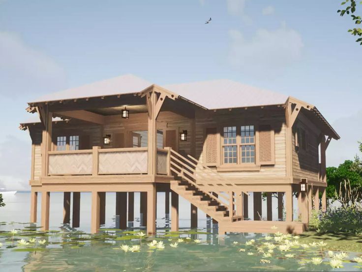 Coastal House Plan, 052H-0149