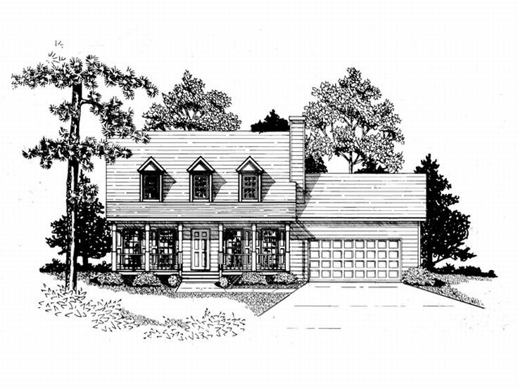 Two-Story House Plan, 019H-0119