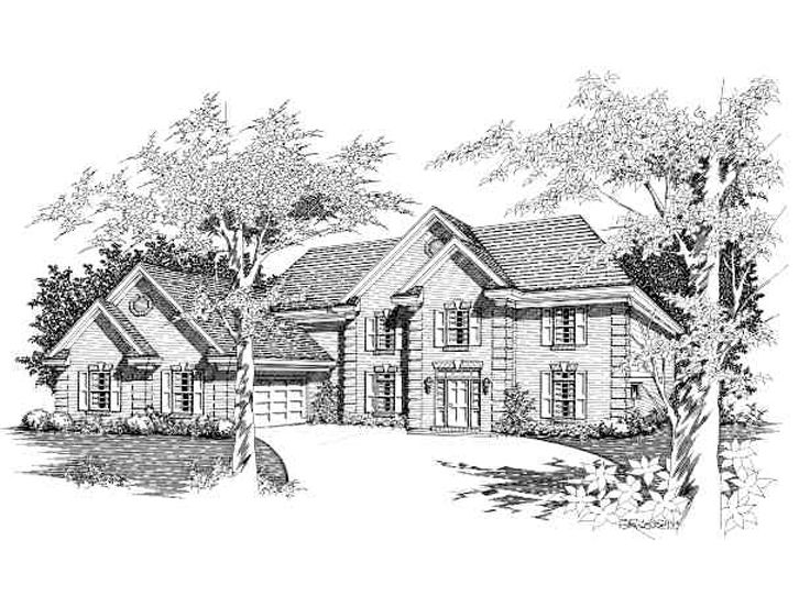Colonial House Plan, 061H-0107