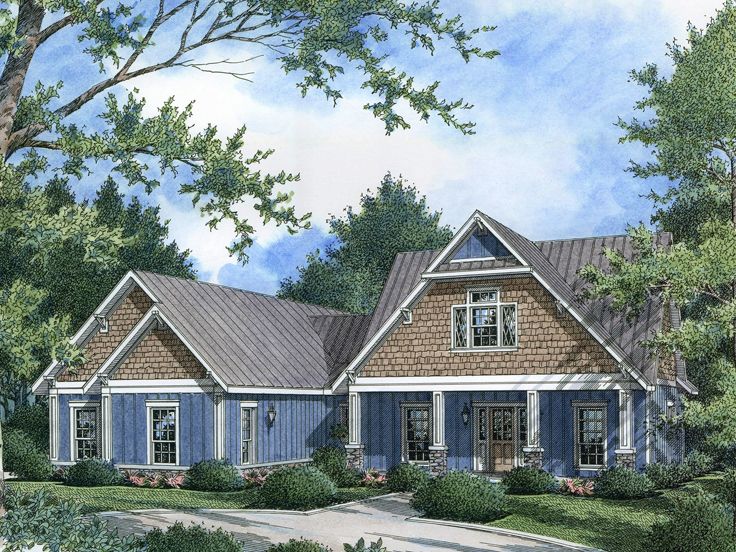  Craftsman  Home  Plans  One Story Craftsman  House  Plan  with 