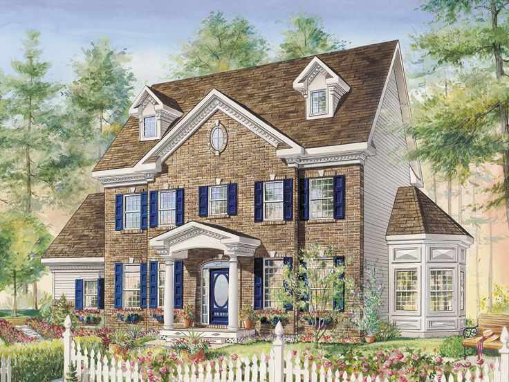 Colonial House Plan, 072H-0236