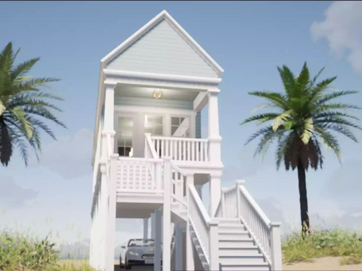 Tiny Beach House Plan, 052H-0154