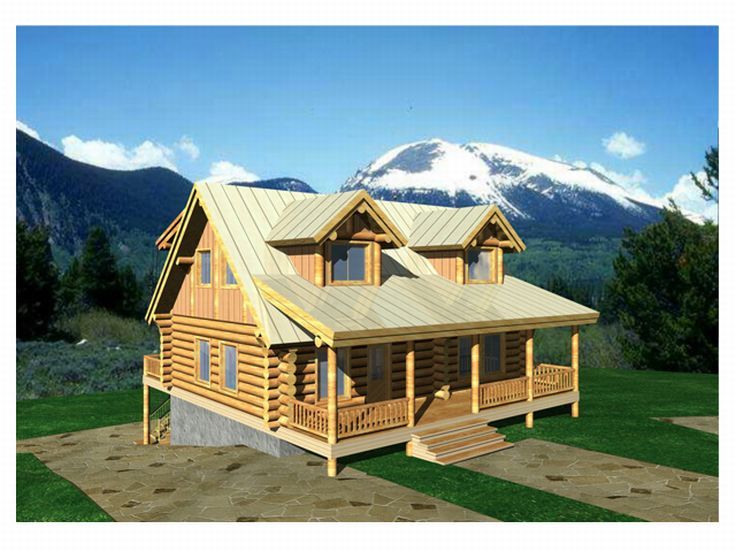 Log Home Design, 012L-0018