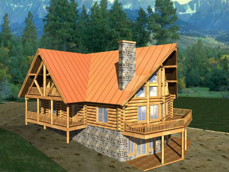 Mountain Log Home, 012L-0053
