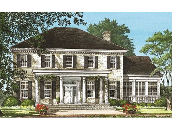 Colonial House Plan, 063H-0064