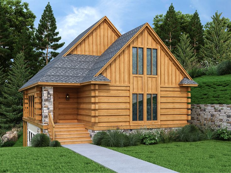 Log Home Plan, 021L-0001