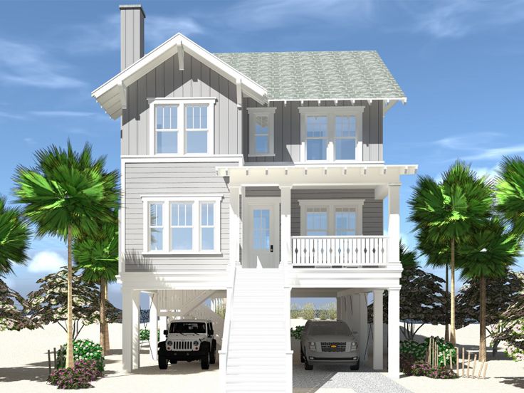 Coastal House Plan, 052H-0132