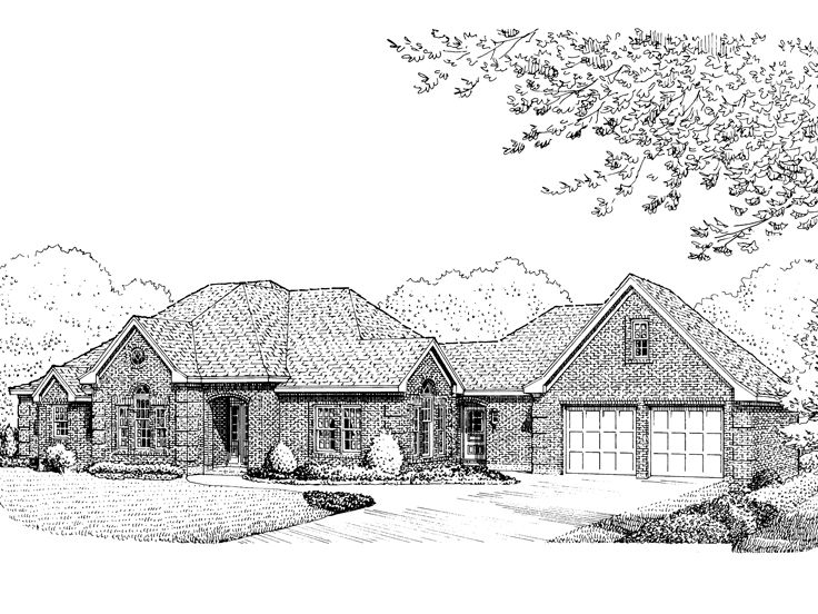 Ranch House Plan, 054H-0032
