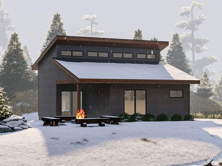 Vacation Cabin Plan, 050H-0142