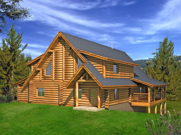 Log Home Design, 012L-0069