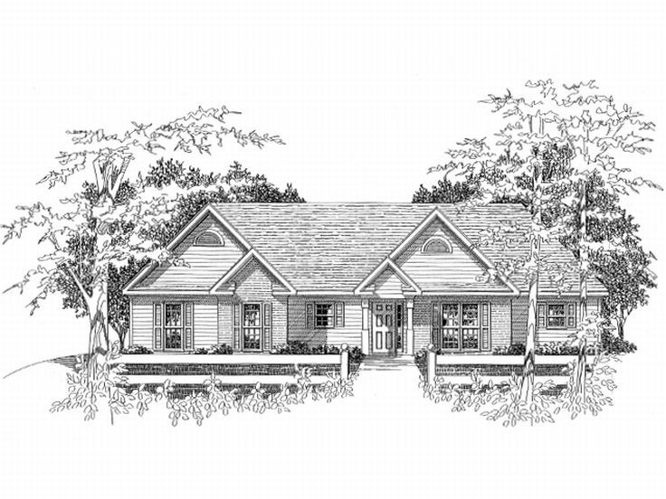 Ranch Home Design, 019H-0105