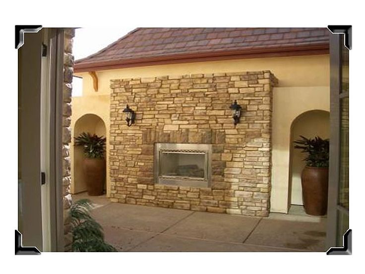 Courtyard Fireplace, 031H-0175